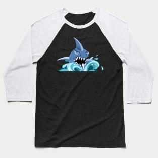 Angry Shark Baseball T-Shirt